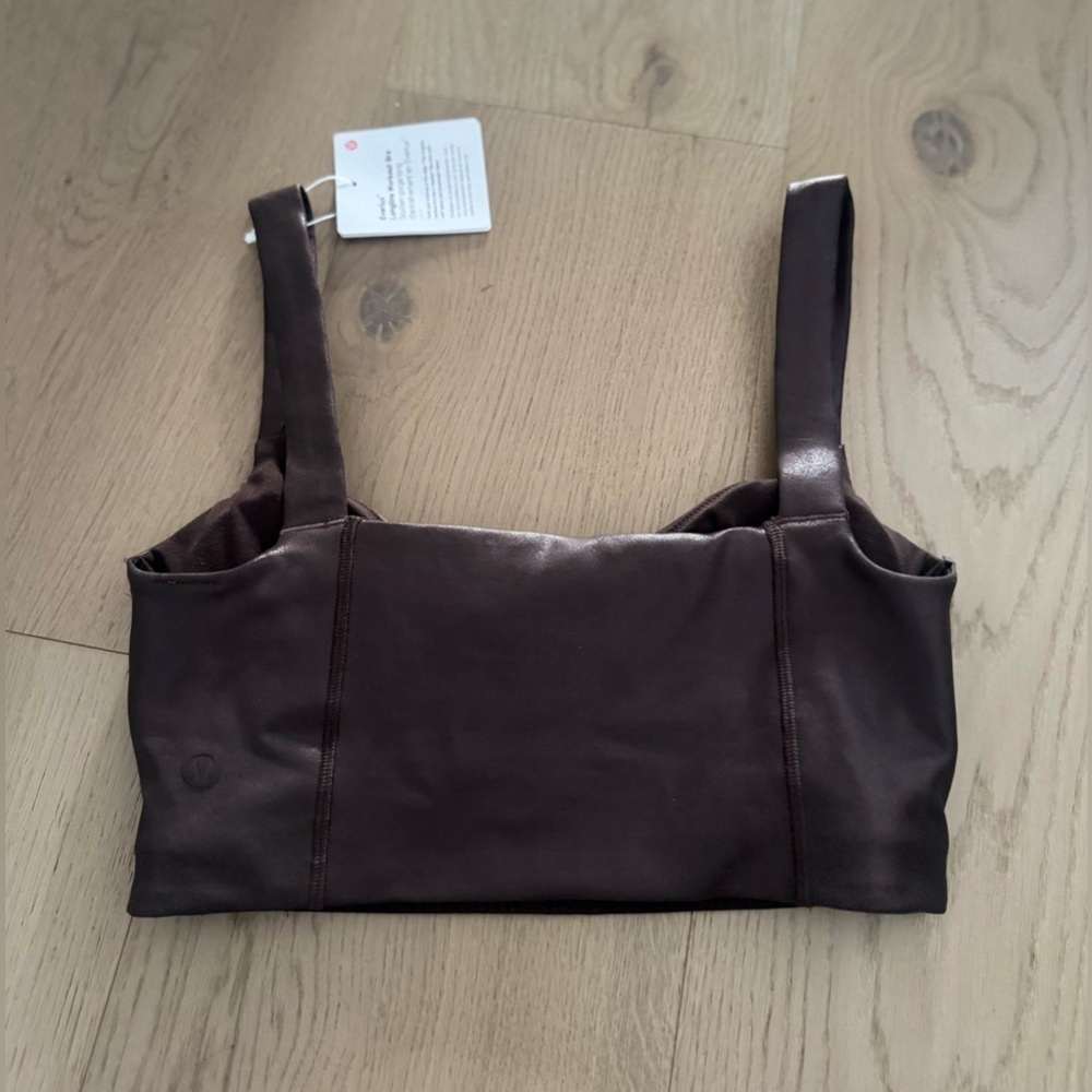 NWT Lululemon Everlux Longline Workout Bra Light Support, A/B Cup *Matte Foil - Picture 4 of 7